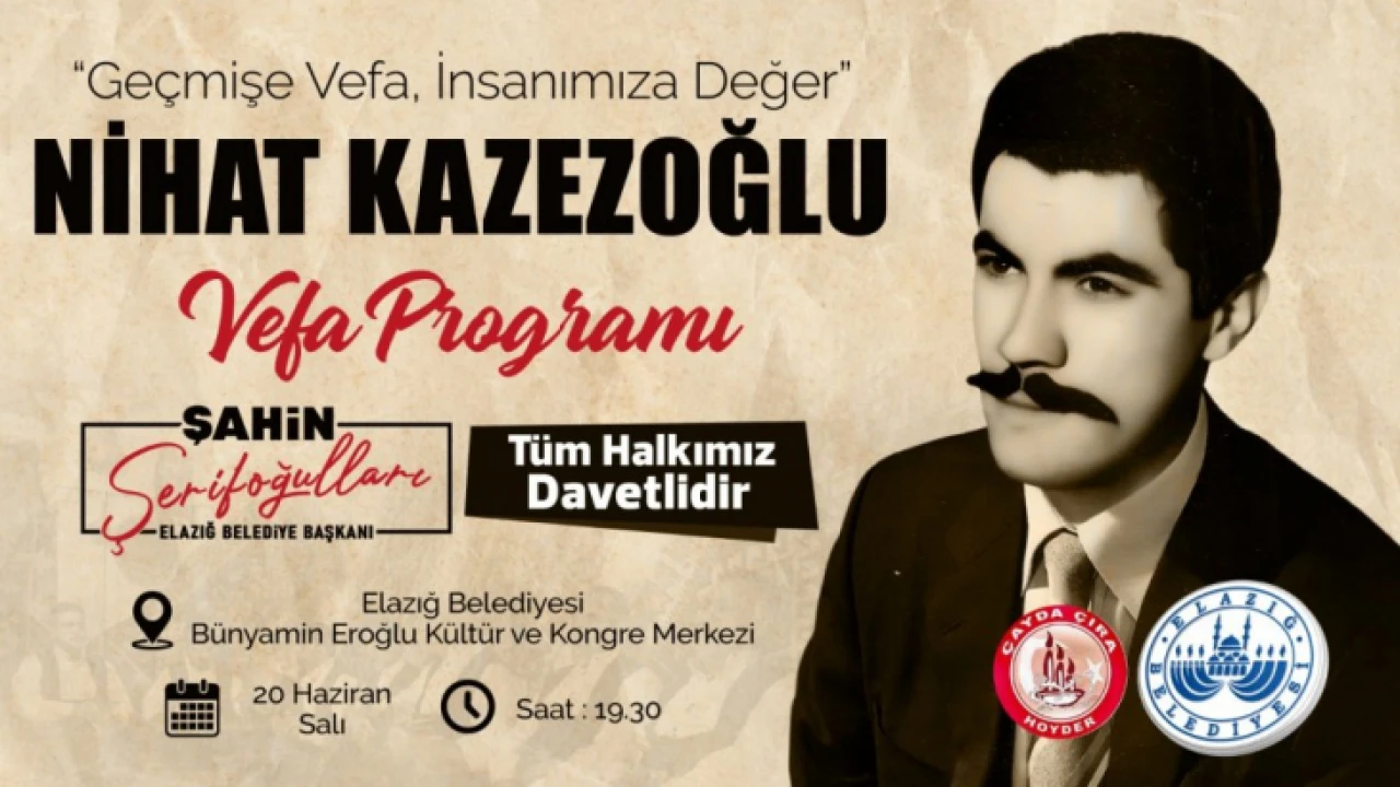Nihat Kazezoğlu’na Vefa Programı düzenlenecek 