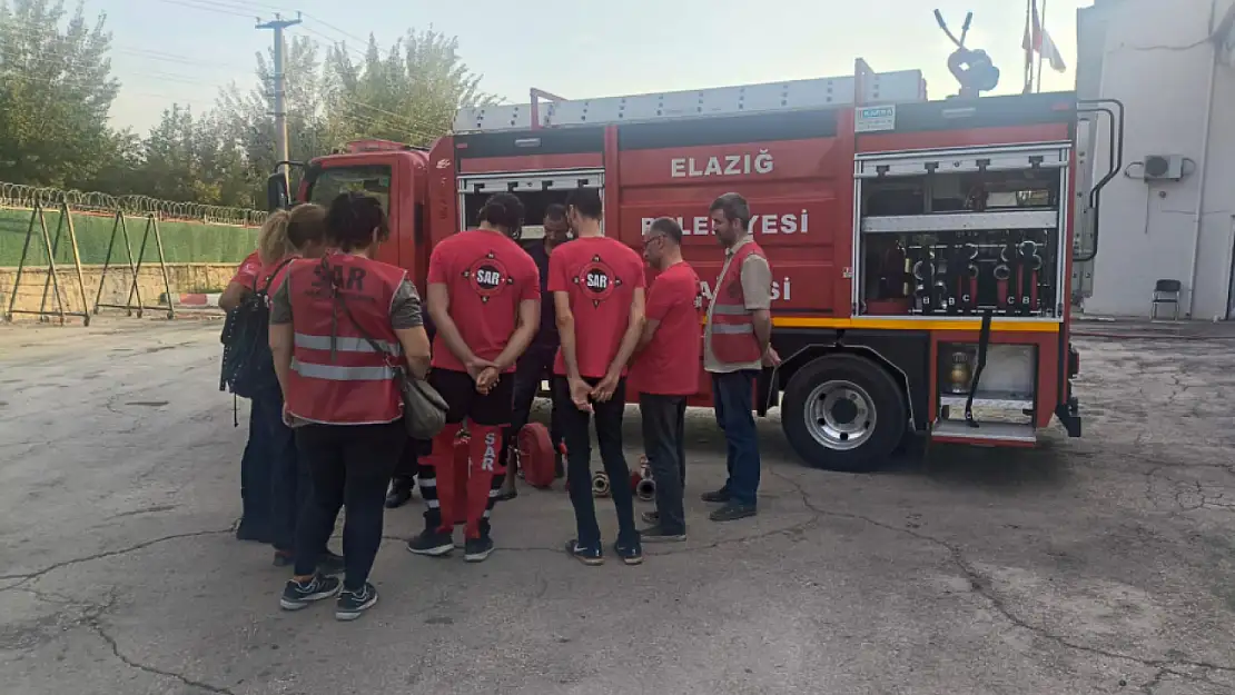 Elazığ Belediyesi İtfaiyesinden SAR ekibine destek eğitimi