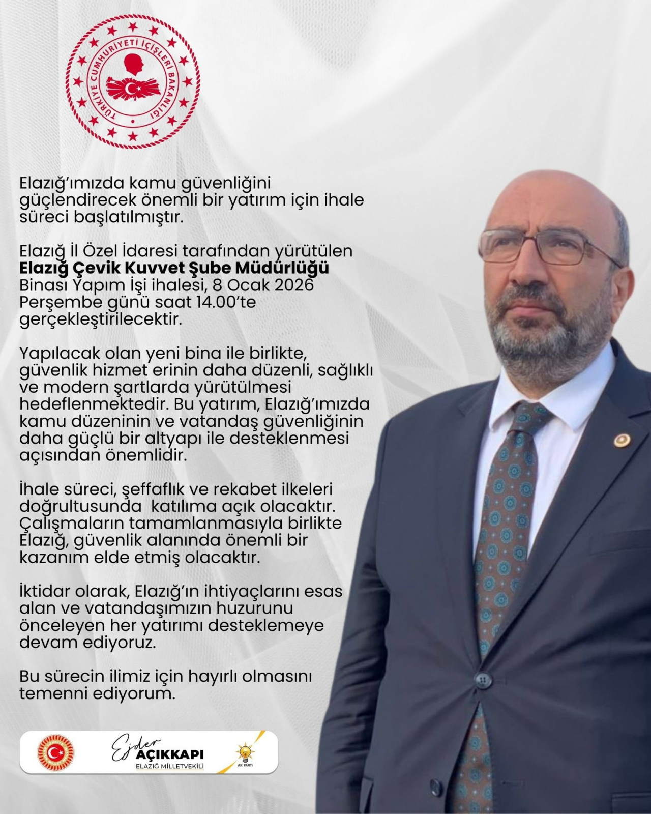'Çevik Kuvvet Şube Müdürlüğü' binası yapım işi ihalesi tarihi belli oldu!