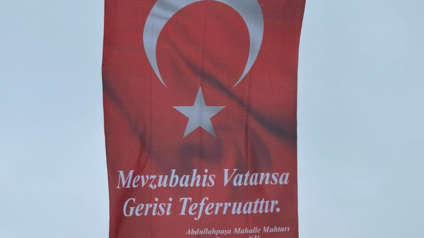 Abdullahpaşa Mahallesi’nden Türk Bayrağına Yapılan Saldırıya Anlamlı Tepki