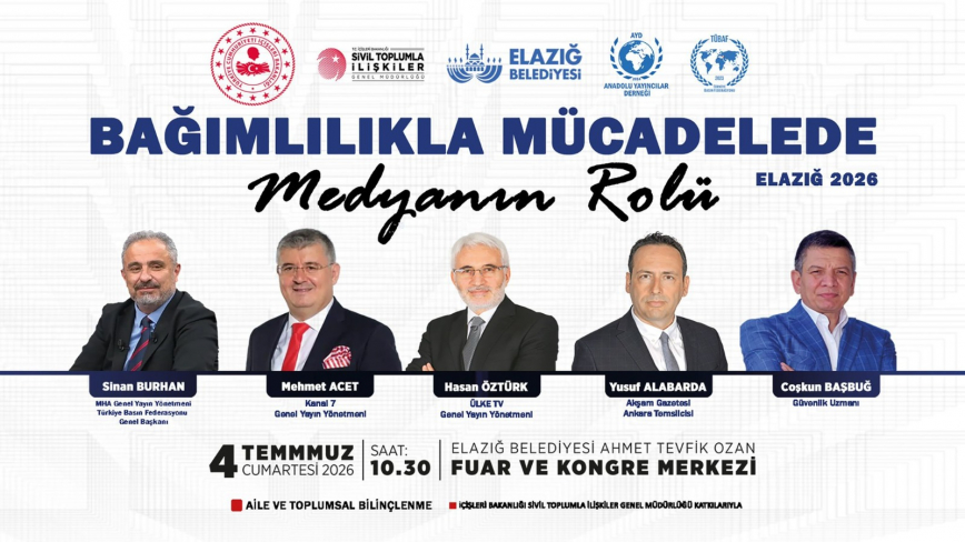 Elazığ Belediyesi’nden ‘Bağımlılıkla Mücadelede Medyanın Rolü’ Paneli