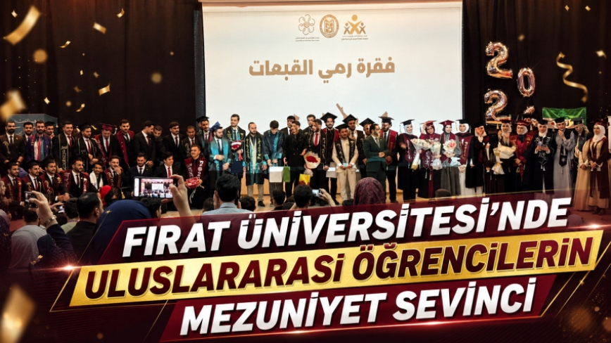 Fırat Üniversitesi’nde Uluslararası Öğrencilerin Mezuniyet Sevinci