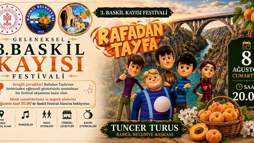 3. Baskil Kayısı Festivali’nin Programı Belli Oldu