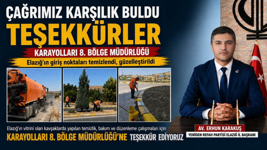 Yeniden Refah Partisi’nden Karayollarına Teşekkür: Çağrımız Karşılık Buldu