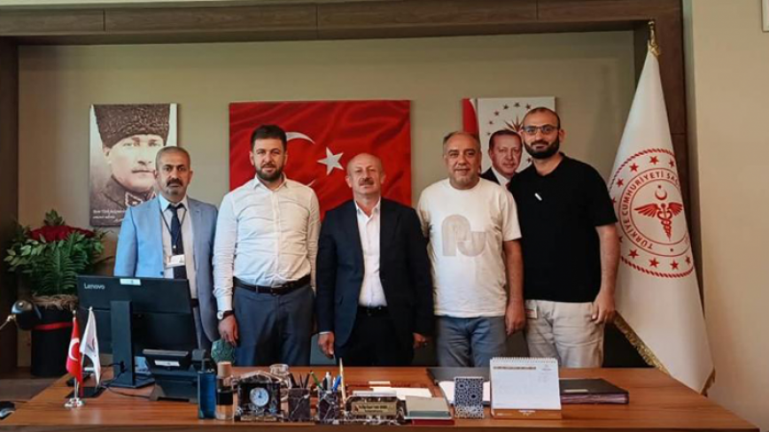 İlk Sağlık Sen Genel Başkanı Mustafa Taç Elazığ’da Temaslarda Bulundu