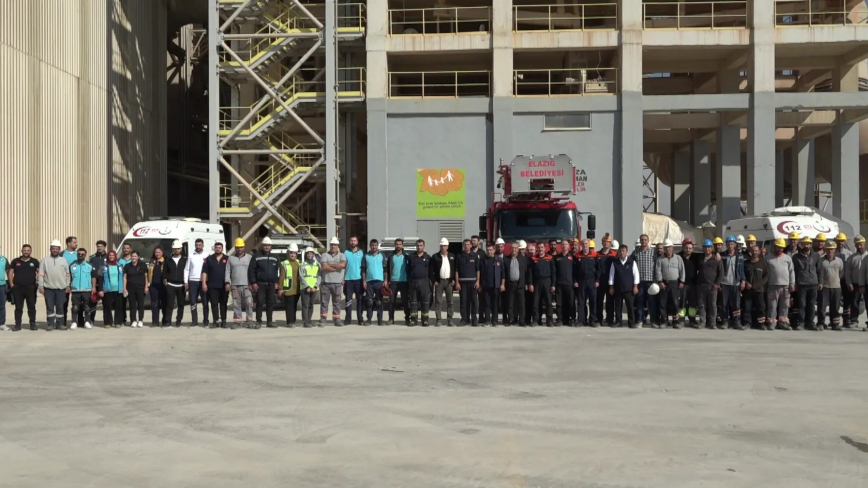Seza Çimento Fabrikası’nda Acil Durum Tatbikatı Yapıldı
